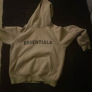Essential hoodie, Medium/Men, Worn 6 times, and Reflective letters on sleeve.